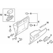 Volkswagen Glove Box Latch - Genuine VW 5M0857147F81U