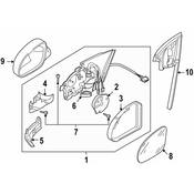 Volkswagen Door Mirror Glass - Genuine VW 5M0857521G