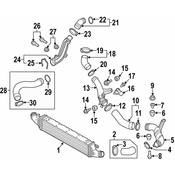 Audi Turbocharger Intercooler Pipe - Genuine Audi 5N0145833B