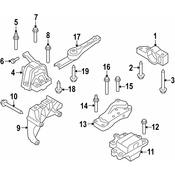 Audi VW Engine Mount - Genuine Audi VW 5N0199555K