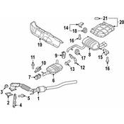 Audi VW Exhaust System Hanger Bracket - Genuine VW Audi 5N0253461M
