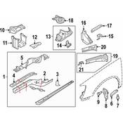 Audi VW Fender Apron Reinforcement - Genuine VW Audi 5N0805077