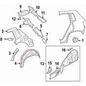 VW Wheel Housing Side Panel - Genuine VW 5N0809851