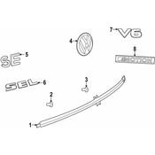 Volkswagen Hatch Emblem - Genuine VW 5N0853675PMGM