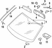 Volkswagen Windshield Post Trim - Genuine VW 5N08573049B9