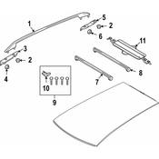 Volkswagen Roof Luggage Carrier Side Rail - Genuine VW 5N0860044GZAQ