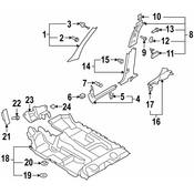 VW Door Pillar Post Trim Set - Genuine VW 5N0867243CY20