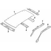 Volkswagen Roof Header Panel - Genuine VW 5NA817123