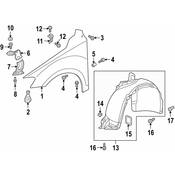 Volkswagen Fender Hardware Kit - Genuine VW 5NA898625