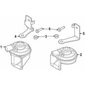 VW Horn Bracket - Genuine VW 5NA951182B