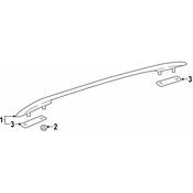 Volkswagen Roof Luggage Carrier Side Rail - Genuine VW 5NL860025AIIT