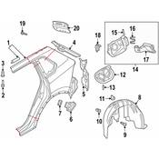 VW Fuel Filler Door - Genuine VW 5NN809857B