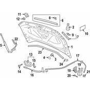 Volkswagen Hood Hinge - Genuine VW 5NN823301
