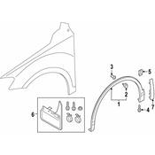 Volkswagen Fender Molding - Genuine VW 5NN854960GRU