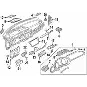 Volkswagen Instrument Cluster Bezel - Genuine VW 5NN858019AWHR