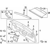 Volkswagen Liftgate Trim - Genuine VW 5NN86770382V