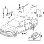 Volkswagen Radio Antenna Assembly - Genuine VW 5Q0035507AD5FQ