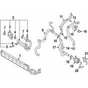 Audi VW Engine Water Pump Bracket - Genuine Audi VW 5Q0121093EE