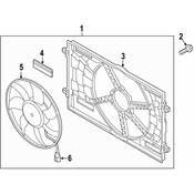 Audi VW Engine Cooling Fan Shroud - Genuine Audi VW 5Q0121205AR