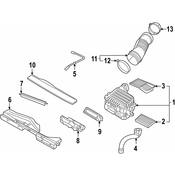 Audi VW Engine Air Intake Hose - Genuine Audi VW 5Q0129684C