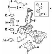 Audi VW Fuel Tank Vent Hose - Genuine Audi VW 5Q0201931R