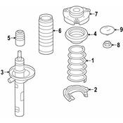 Volkswagen Suspension Strut Bumper - Genuine VW 5Q0412303E
