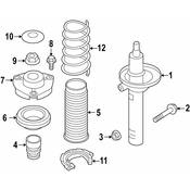 Audi Suspension Strut - Genuine Audi 5Q0413031FR