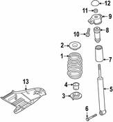 Audi VW Coil Spring Clip - Genuine Audi VW 5Q0525691D