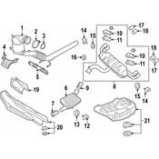Audi VW Exhaust Heat Shield - Genuine Audi VW 5Q0825662AF