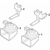 Volkswagen OE Replacement Horn - Genuine VW 5Q0951221L