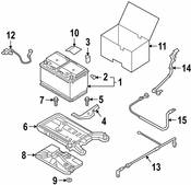Audi VW Battery Ground Strap - Genuine Audi VW 5Q0971250AC