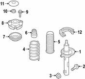 VW Suspension Strut Assembly - Genuine VW 5QF413031AS