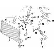 Volkswagen Turbocharger Intercooler Pipe - Genuine VW 5QM145834