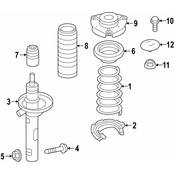 VW Suspension Strut - Genuine VW 5QM413031T
