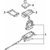 VW Auto Trans Shift Lever Bracket - Genuine VW 5TA863525C