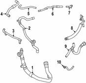 Volkswagen Cooling System Crossover Line - Genuine VW 5WA121070D