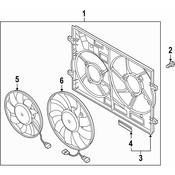 Audi VW Engine Cooling Fan Assembly - Genuine Audi VW 5WA121203T