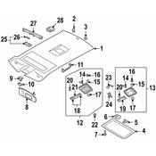 Volkswagen Headliner Spacer - Genuine VW 6Q0867334