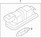 Audi VW License Lamp Assembly - Genuine Audi VW 6Q0943021B