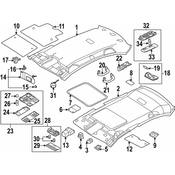 VW Dome Light Lens - Genuine VW 6Q0947125C