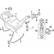 VW Fuel Tank Strap Center - Genuine VW 701201635B