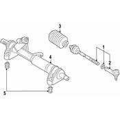 VW Tie Rod Assembly  - Genuine VW 701419804D
