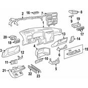 Volkswagen Instrument Panel Center Support - Genuine VW 701857243A7XM
