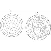 Volkswagen Wheel Cover - Genuine VW 7B0601149B