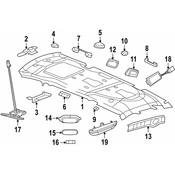 Volkswagen Interior Grab Bar Bracket - Genuine VW 7B0817500A