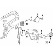 Volkswagen Fuel Filler Door Lock Actuator - Genuine VW 7B0843230A
