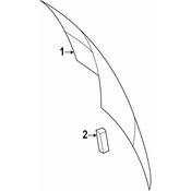 Volkswagen Back Glass Spacer - Genuine VW 7B0845745