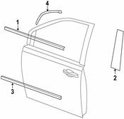 Volkswagen Door Molding - Genuine VW 7B0853515GRU