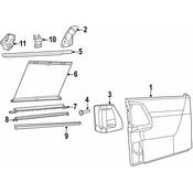 Volkswagen Door Glass Sunshade Bracket - Genuine VW 7B0860380XD1