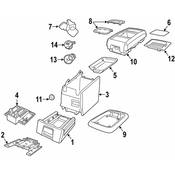Volkswagen Console Lid - Genuine VW 7B0863265ES3
